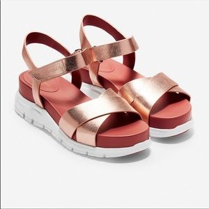 Cole Haan Rose Gold ZeroGrand Sandals!! Womens 8.5